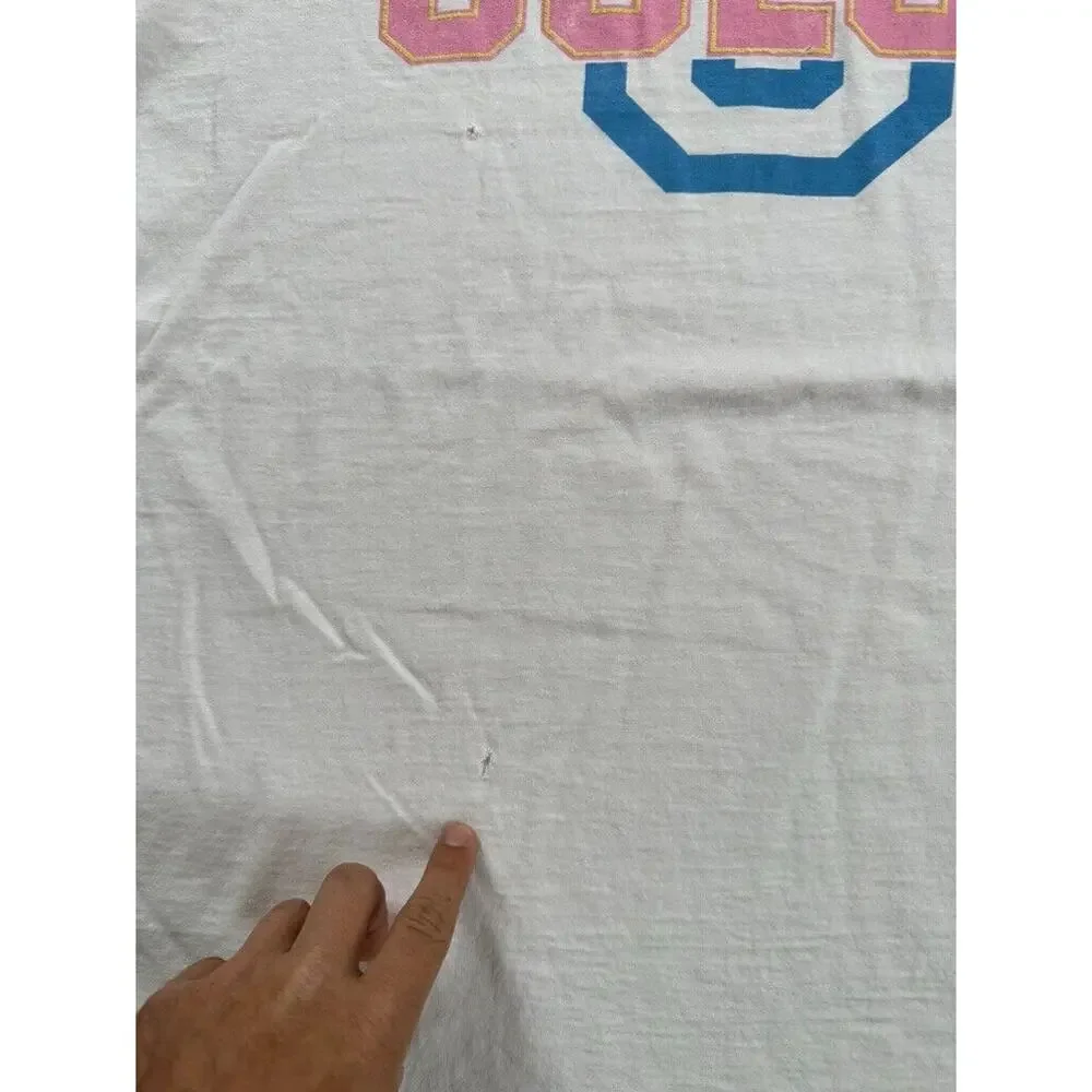 Vintage 90s Guess U Single Stitch Pink T-Shirt XL 24 x 31 - Picture 3 of 6